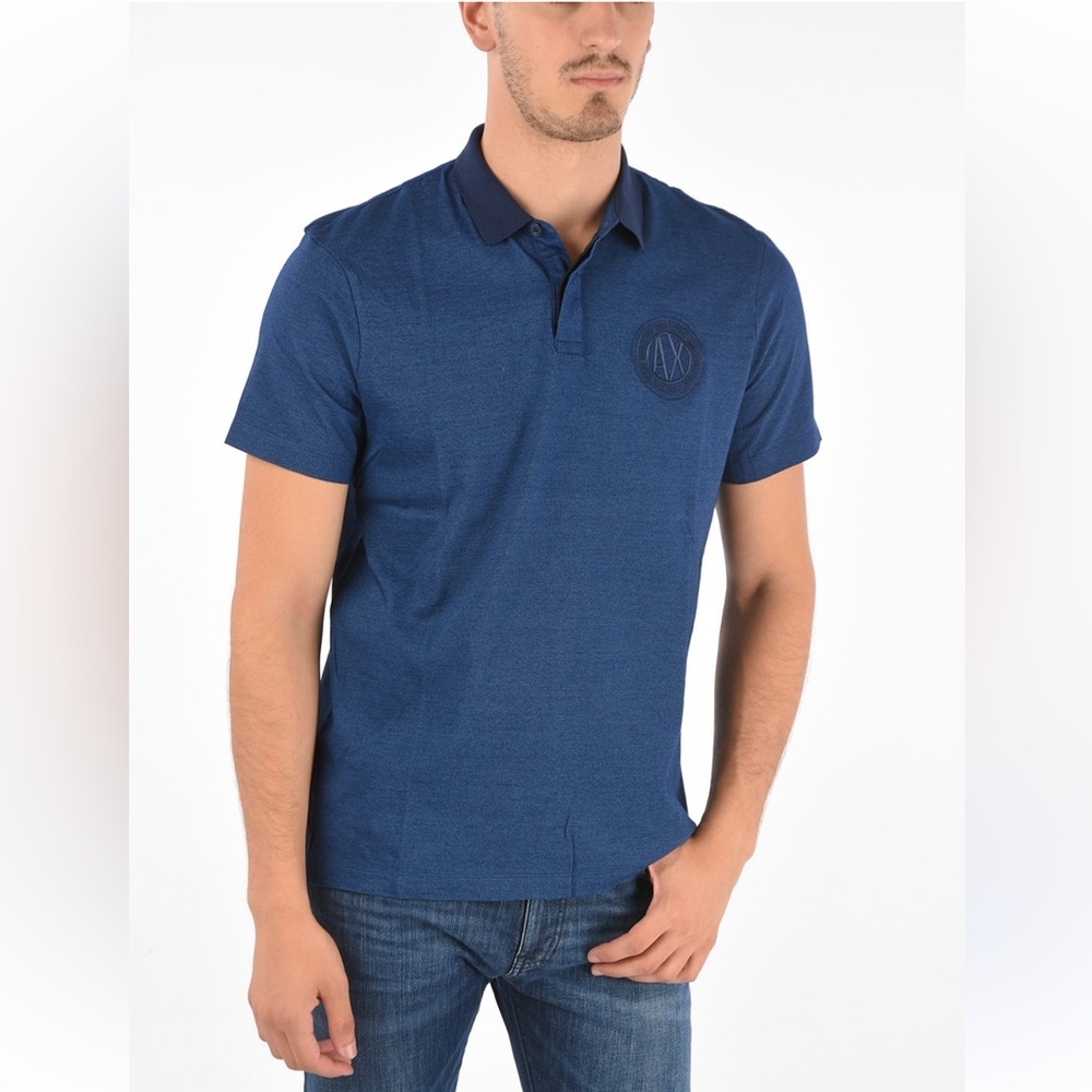 New ARMANI EXCHANGE SZ SM EMBROIDERED LOGO Polo